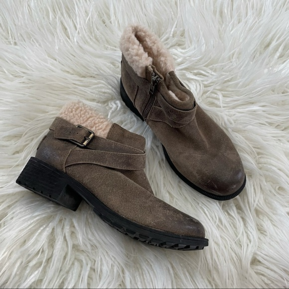 UGG benson boots‎ brown rustic leather wool 6.5